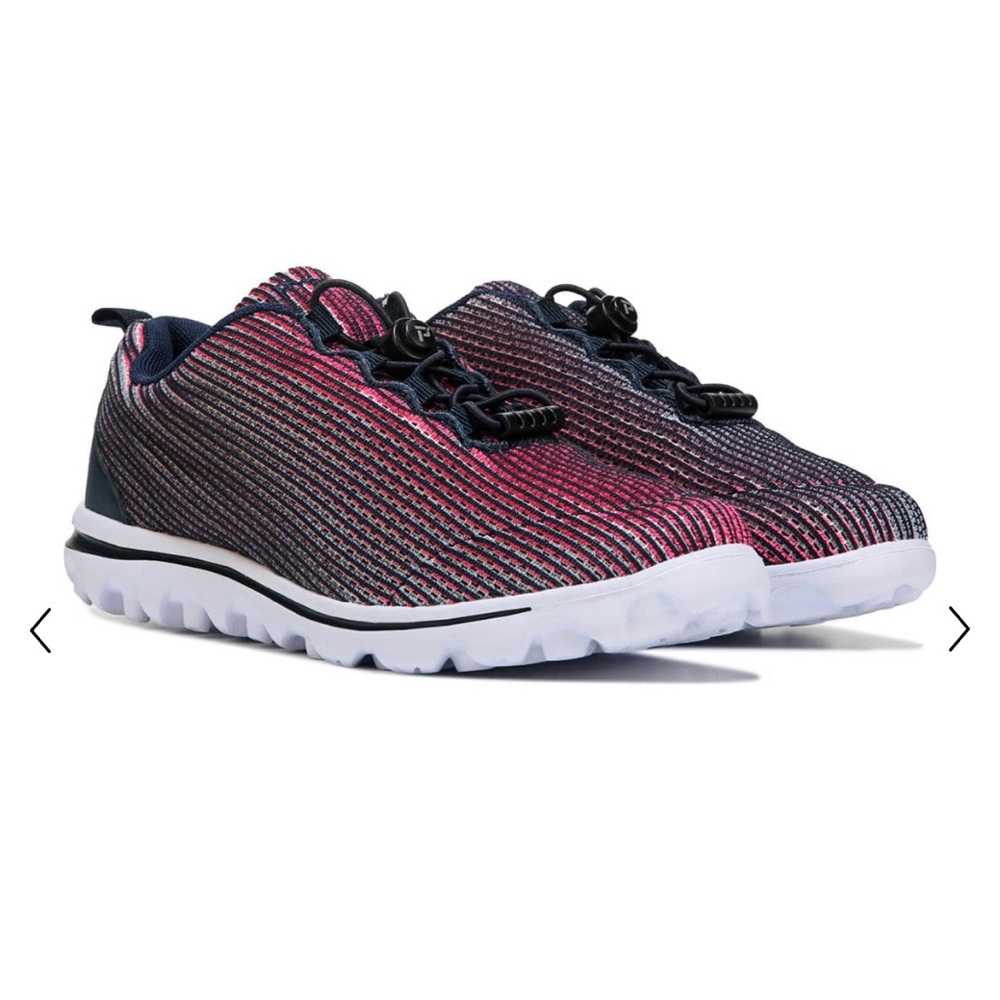 Propet Size 10 4E/10 WW TravelActiv Xpress Women’s Sneakers NWT New Navy & Pink